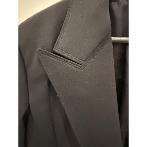 Helmut Lang Black Wool-Blend‎ Tailored Structured Blazer Italian Fabric, 10 - Picture 5 of 9